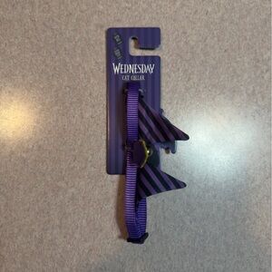 Wednesday Addams Cat Collar Kitten Collar Purple With Bow Charm Bell Halloween